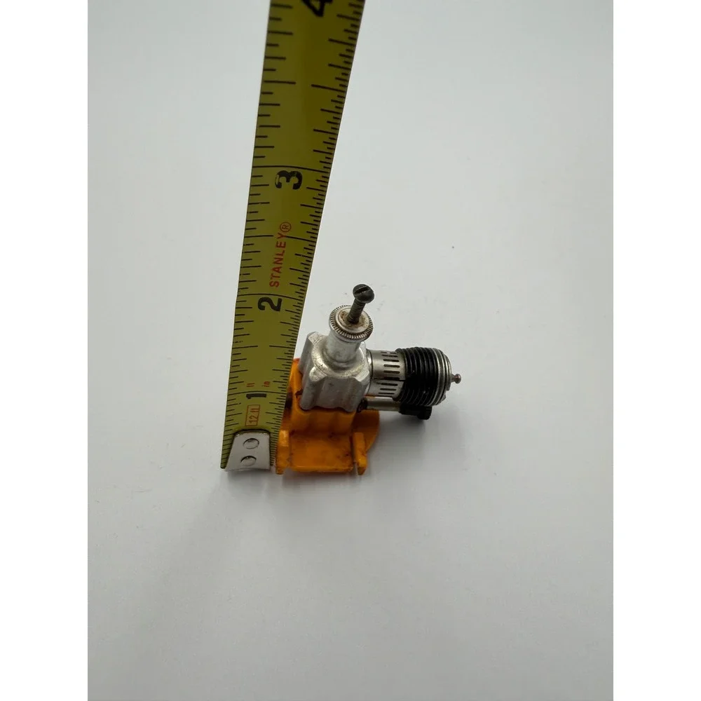 Vintage Cox .049 Model Airplane Engine with orange Mount RC Glow Plug Motor